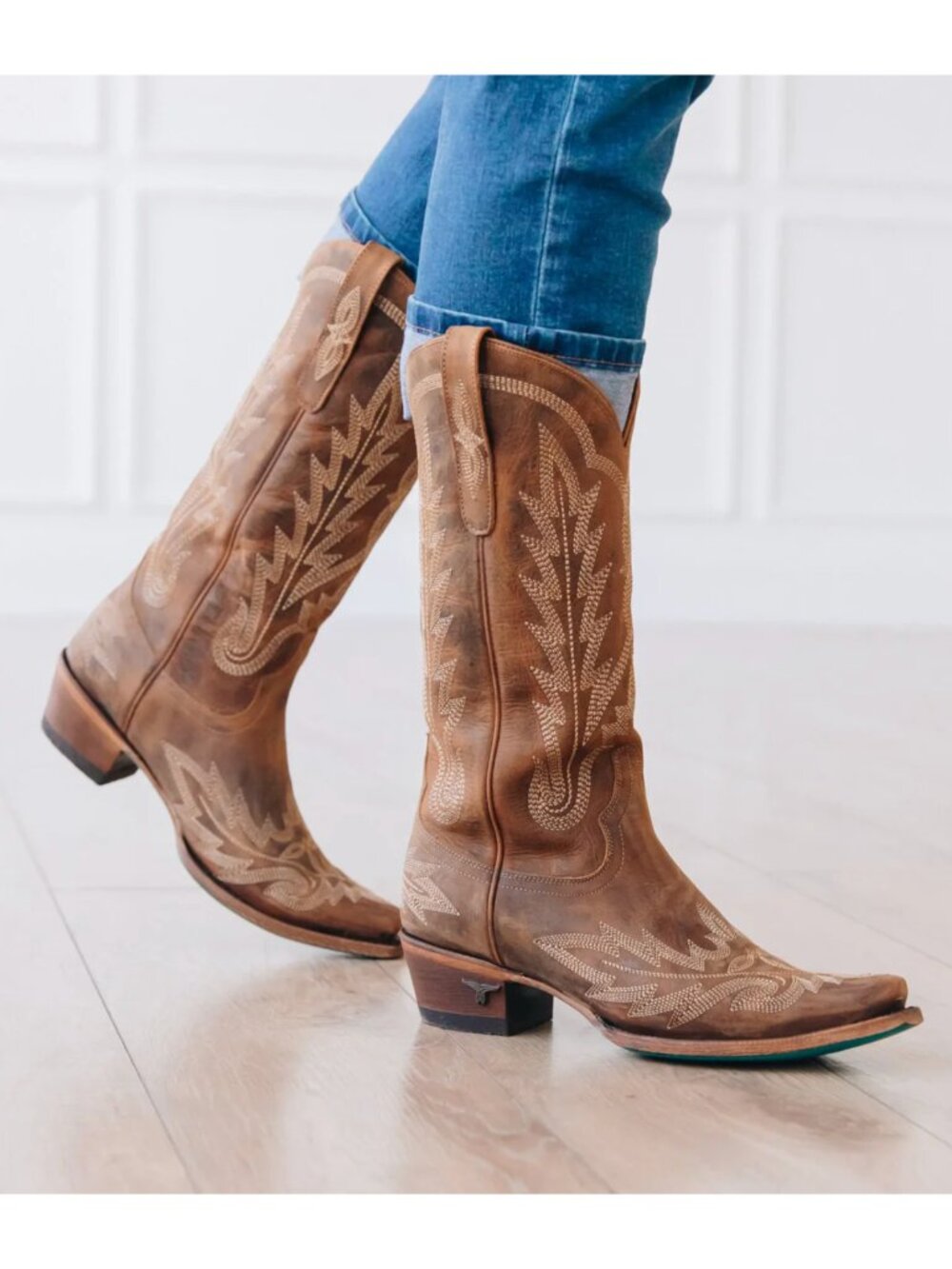 Lane Boots Lexington Burnt Caramel Tall Western Cowboy Boots NIB Women's 8.5